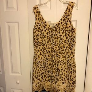 Bloomingdales Yellow &Black lined silk dress sz 12